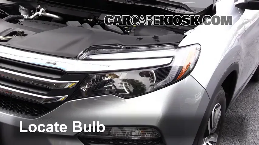 2016 Honda Pilot EX 3.5L V6 Lights Highbeam (replace bulb)